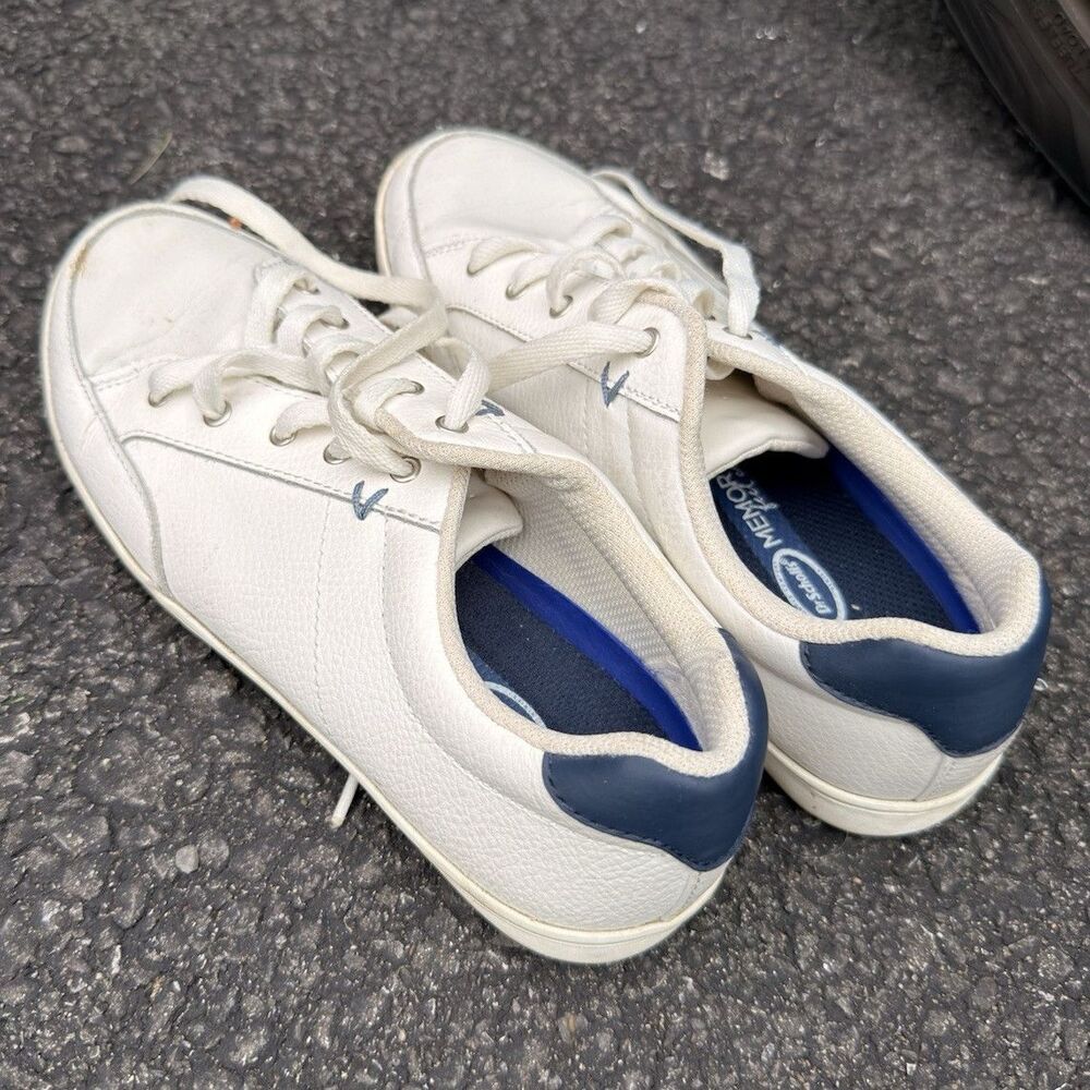 Dr. Scholl’s Women’s Size 8 White Memory Foam Sneakers Blue Denim Low Top